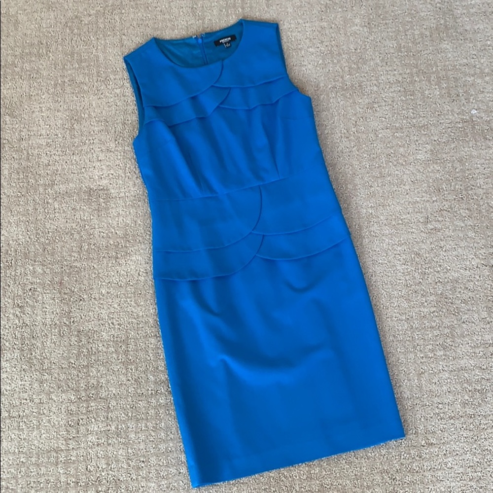 Knee-length blue Premise office dress.